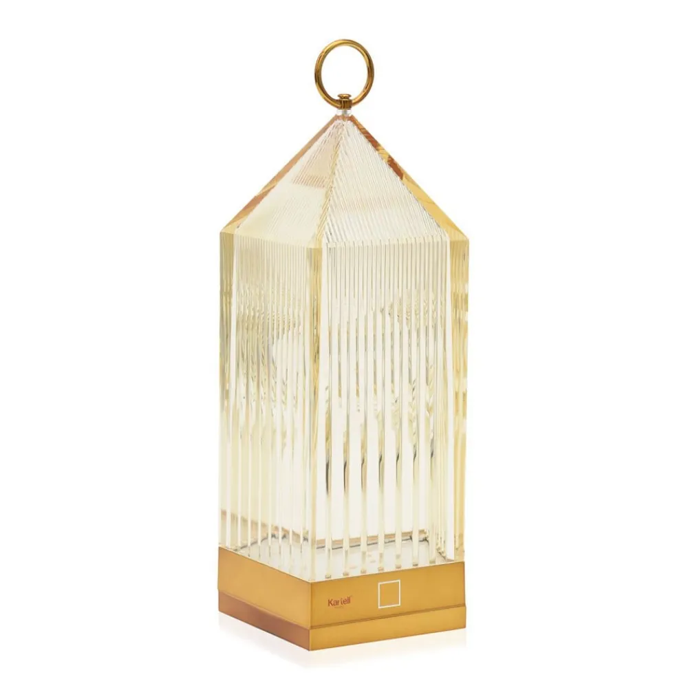 Kartell Dekorationsbelysning|Terrassebelysning > Lantern LED-bordlampe, bernstein IP54