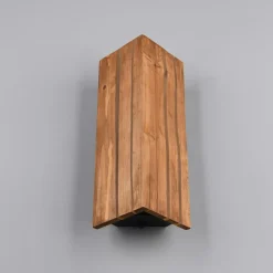 Væglamper ^ Trio Lighting Karuni væglampe, naturlig, træ, metal, E14