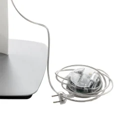 Gulvlamper|Gulvlamper ^ kdln gulvlampe Shakti, sølv, hvid satineret, højde 200 cm