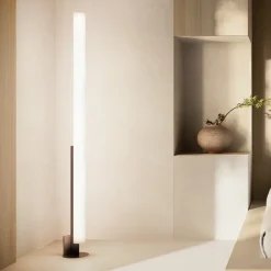 kdln Gulvlamper > LED-gulvlampe Model T, sort, højde 185 cm, dæmper