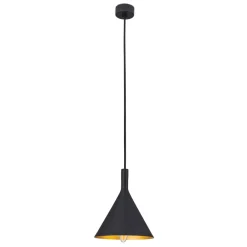 Pendellamper ^ ORION Kegleformet pendellampe Gunda i sort-guld