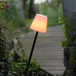 JUST LIGHT. GmbH Udendørs Spot > Keno LED-bordlampe jordspyd, trækafbryder, batteri