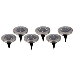 Näve Solcellelamper > Kian LED-lampe med jordspyd solcelle, sæt m. 6 stk
