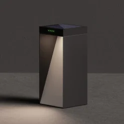 KLEWE Solcellelamper|Sokkellamper > LED-solcellelampe MILIO SIDE, antracit, 35 cm, aluminium, IP65