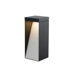 KLEWE Solcellelamper|Sokkellamper > LED-solcellelampe MILIO SIDE, antracit, 35 cm, aluminium, IP65
