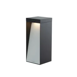 Solcellelamper|Sokkellamper ^ KLEWE LED-solcellelampe MILIO FULL, antracit, 35 cm, aluminium, IP65