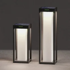 KLEWE Solcellelamper > LED-solcellelampe RADIA MINI MOON, antracit, 35 cm, IP65