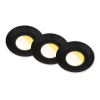 Briloner Loftlamper|Indbygningsspots > Klira indbygningslampe, sort, Ø 9cm, IP44, dæmpbar, 3 stk