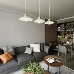 Pendellamper ^ EMIBIG LIGHTING Kobe hængelampe, 3 lyskilder, stål, træ, hvid