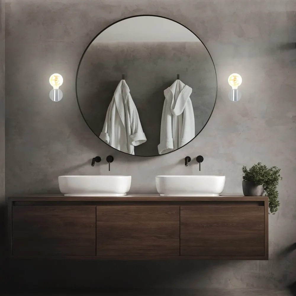 Væglamper ^ Briloner Kosol væglampe til badet, IP44, E27, krom