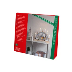 Konstsmide Christmas Vinduesdekoration > Krybbe LED-adventsstage af træ, batteridrift