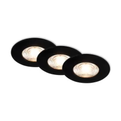 Briloner Loftlamper|Indbygningsspots > Kulana Mini indbygget spotlight LED IP44 3 st sort