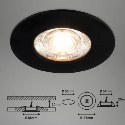 Briloner Loftlamper|Indbygningsspots > Kulana Mini indbygget spotlight LED IP44 3 st sort