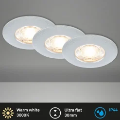 Briloner Loftlamper|Indbygningsspots > Kulana Mini indbygget spot med LED IP44 3er krom