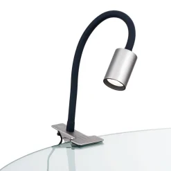 Arbejdsrum/Kontor|Bordlamper ^ ORION Kurt LED-klemmelampe, mat nikkel