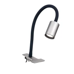 Arbejdsrum/Kontor|Bordlamper ^ ORION Kurt LED-klemmelampe, mat nikkel