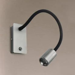 ORION Væglamper > Kurt LED-væglampe, mat nikkel med fleksibel arm