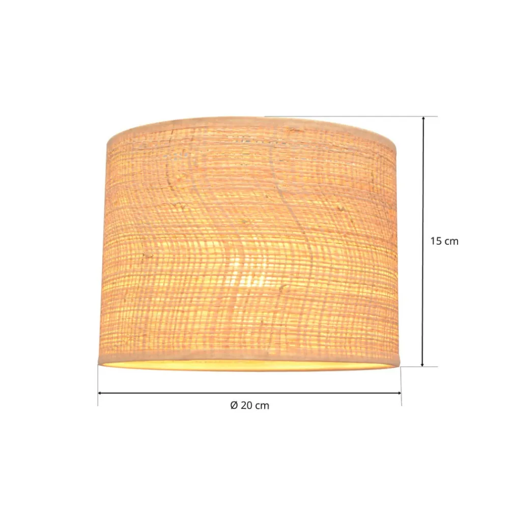 Lampeskærme ^ HELAM Lampeskærm Abba E27 Ø20/højde 15 cm, rattan