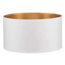 HELAM Lampeskærme > Lampeskærm Alba, Ø 45 cm, E27, hvid/guld