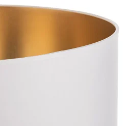 HELAM Lampeskærme > Lampeskærm Alba, Ø 45 cm, E27, hvid/guld