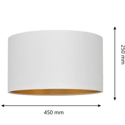 HELAM Lampeskærme > Lampeskærm Alba, Ø 45 cm, E27, hvid/guld