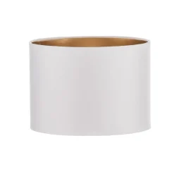HELAM Lampeskærme > Lampeskærm Alba, Ø 20 cm, E27, hvid/guld