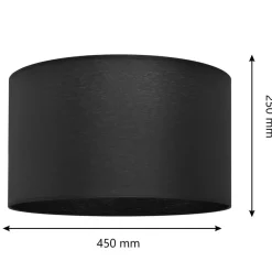 Lampeskærme ^ HELAM Lampeskærm Alba, Ø 45 cm, E27, sort
