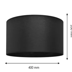 Lampeskærme ^ HELAM Lampeskærm Alba, Ø 40 cm, E27, sort