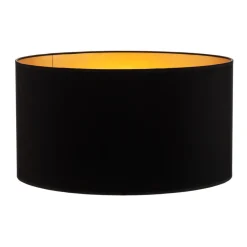 HELAM Lampeskærme > Lampeskærm Alba, Ø 45 cm, E27, sort/guld