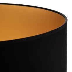 HELAM Lampeskærme > Lampeskærm Alba, Ø 45 cm, E27, sort/guld