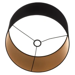 HELAM Lampeskærme > Lampeskærm Alba, Ø 45 cm, E27, sort/guld