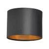 HELAM Lampeskærme > Lampeskærm Alba, Ø 20 cm, E27, sort/guld