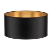 HELAM Lampeskærme > Lampeskærm Alba, Ø 40 cm, E27, sort/guld