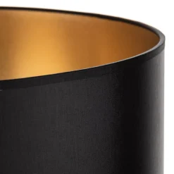 HELAM Lampeskærme > Lampeskærm Alba, Ø 40 cm, E27, sort/guld
