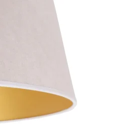 Lampeskærme ^ Duolla Lampeskærm Cone højde 25,5 cm, ecru/guld