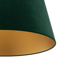 Duolla Lampeskærme > Lampeskærm Cone højde 22,5 cm, mørkegrøn/guld