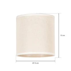 Duolla Lampeskærme > Lampeskærm Roller, beige, Ø 15 cm, højde 15 cm