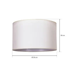 Lampeskærme ^ Duolla Lampeskærm Roller ecru bomuld Ø50cm højde 30cm