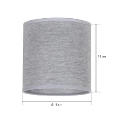Duolla Lampeskærme > Lampeskærm Roller, grå, Ø 15 cm, højde 15 cm