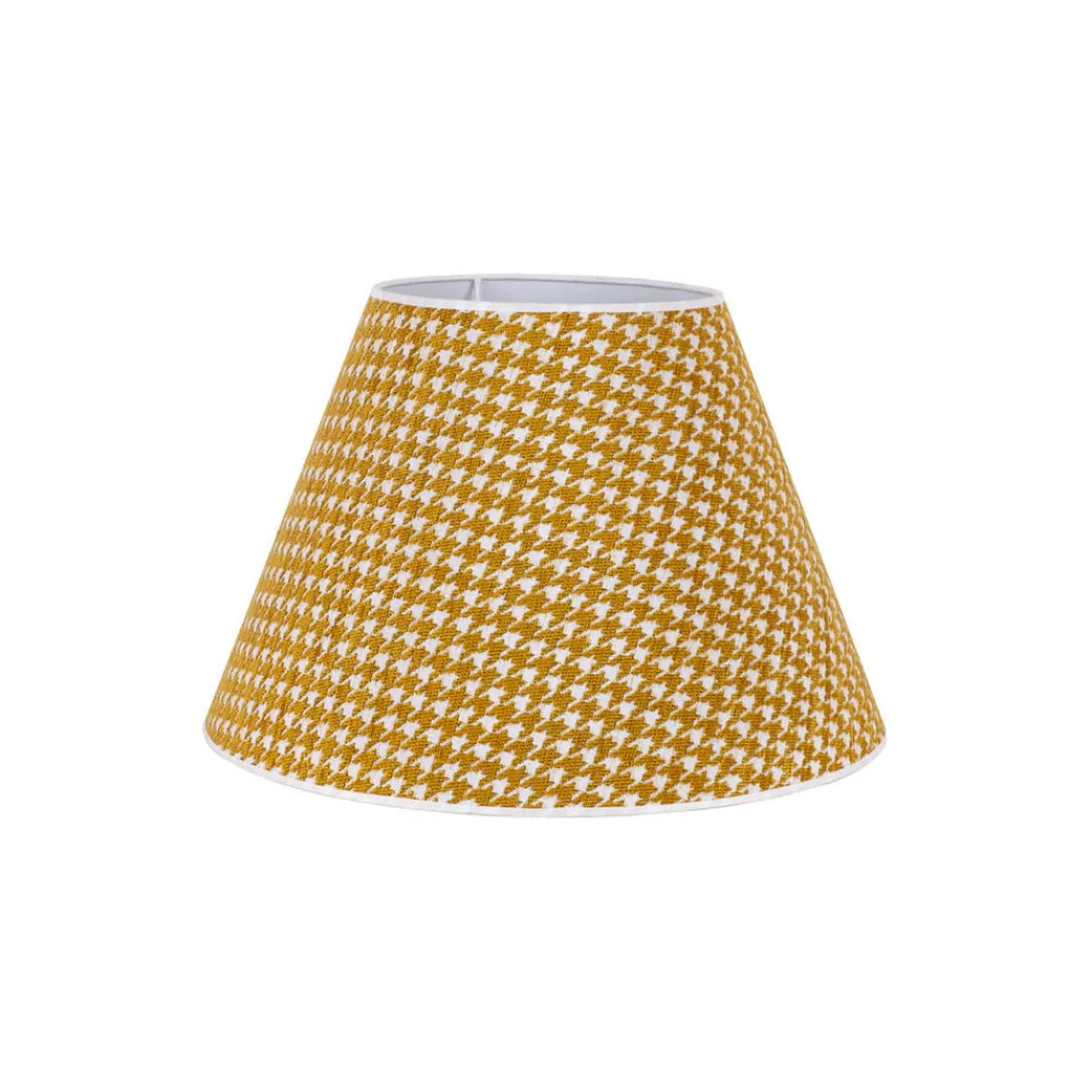 Lampeskærme ^ Duolla Lampeskærm Sofia 25 cm, hanefodsmønster gul