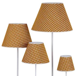 Lampeskærme ^ Duolla Lampeskærm Sofia 25 cm, hanefodsmønster gul