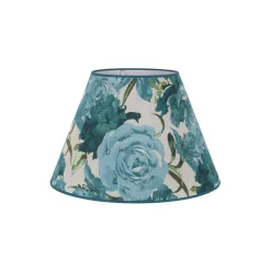 Duolla Lampeskærme > Lampeskærm Sofia Højde 25 cm, blomstermønster turkis