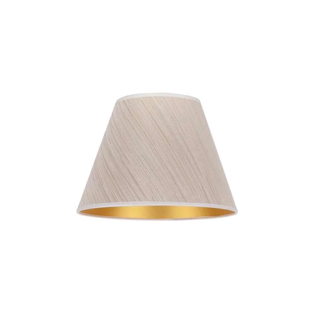 Lampeskærme ^ Duolla Lampeskærm Sofia Højde 21 cm, hvid/guldstrip
