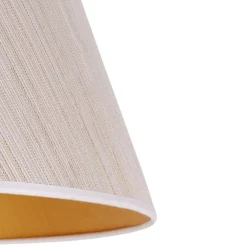 Lampeskærme ^ Duolla Lampeskærm Sofia Højde 21 cm, hvid/guldstrip