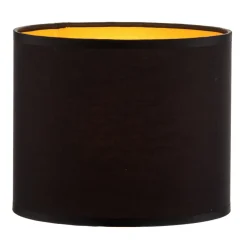 Luminex Lampeskærme > Lampeskærm Soho, sort/guld, tekstil, Ø 18 cm