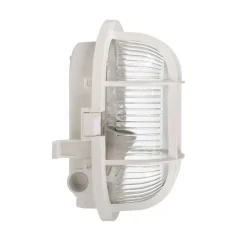Væglamper ^ Deko-Light Lampe til vådrum Sotano Retro hvid 19 x 12 cm IP44 plast