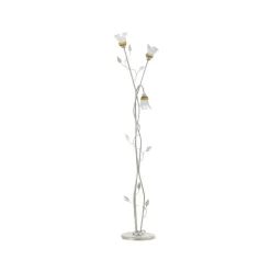ONLI Gulvlamper|Gulvlamper > Lancia gulvlampe, elfenbensfarvet, 3 lyskilder, jern, glas
