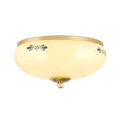 Loftlamper ^ ORION Landhaus loftlampe, messing creme blå, Ø 28 cm
