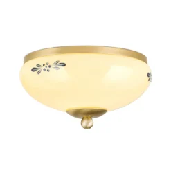 ORION Loftlamper > Landhaus loftlampe, messing creme blå, Ø 21 cm