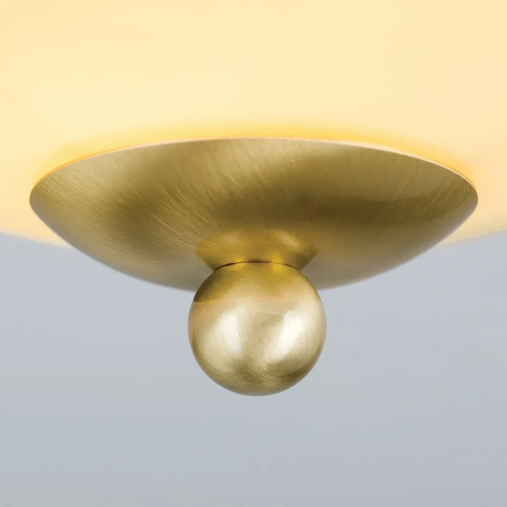 ORION Loftlamper > Landhaus loftlampe, messing creme blå, Ø 21 cm